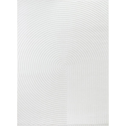 EMIKO Indoor & Outdoor Scandi Modern White Area Rug