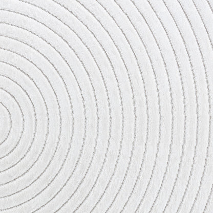 EMIKO Indoor & Outdoor Scandi Modern White Area Rug