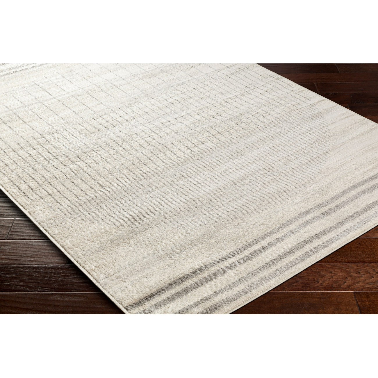 ENSO Scandi Geometric Grey Area Rug Corner