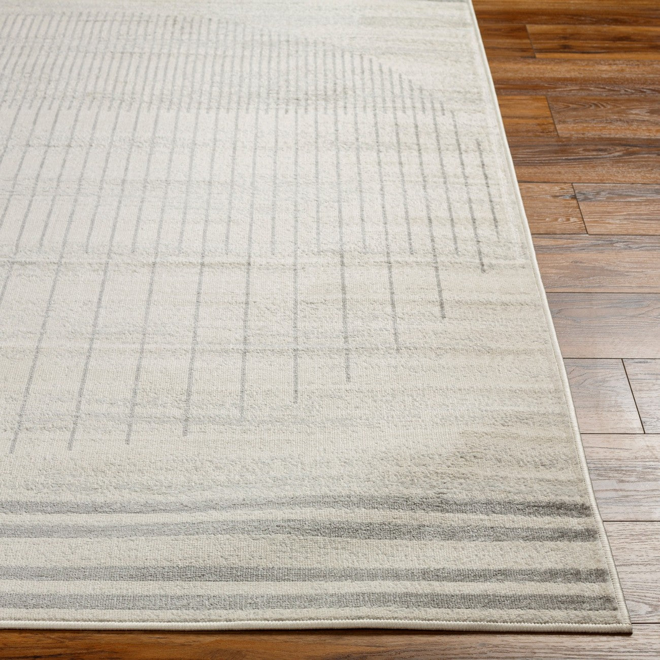 ENSO Scandi Geometric Grey Area Rug Front