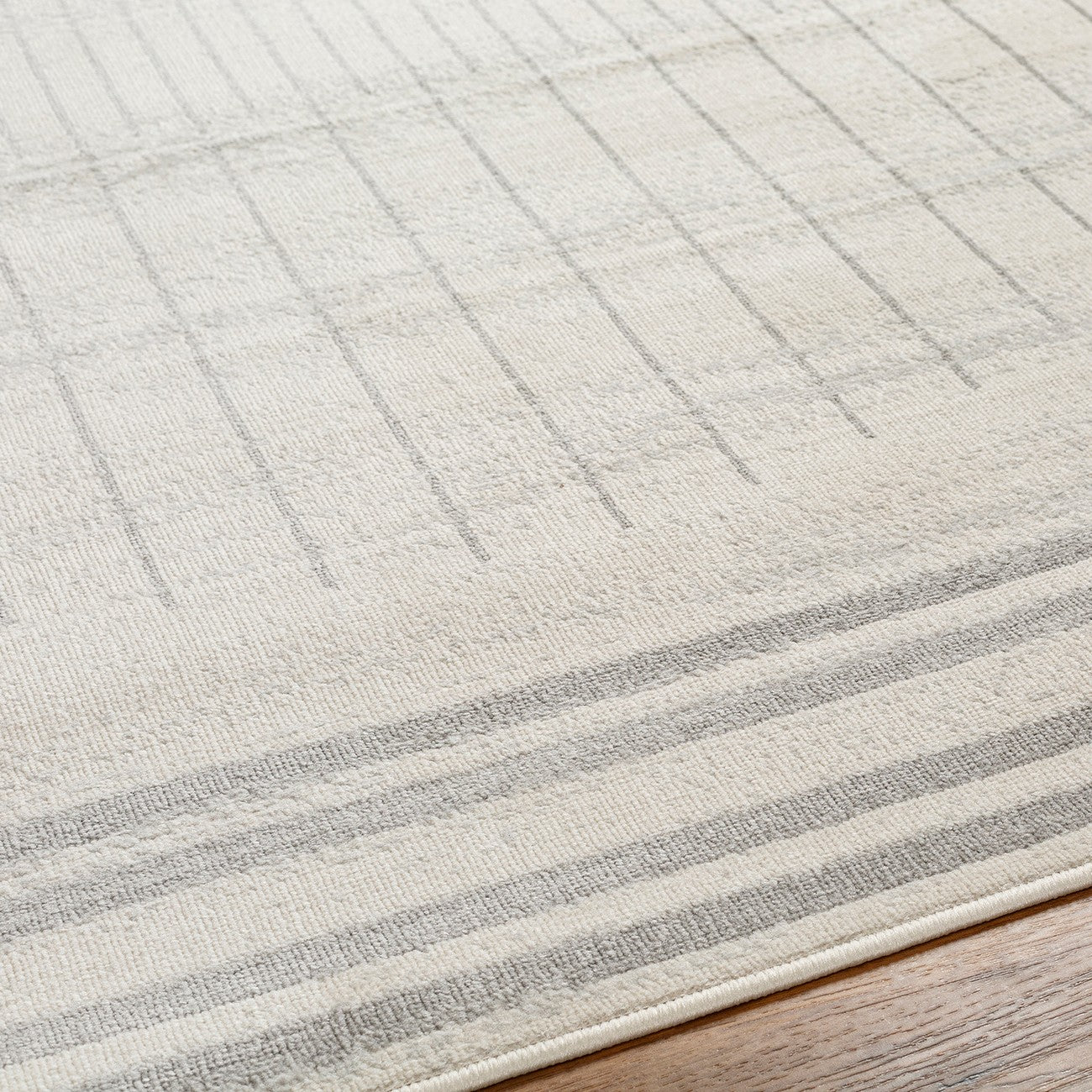 ENSO Scandi Geometric Grey Area Rug Texture