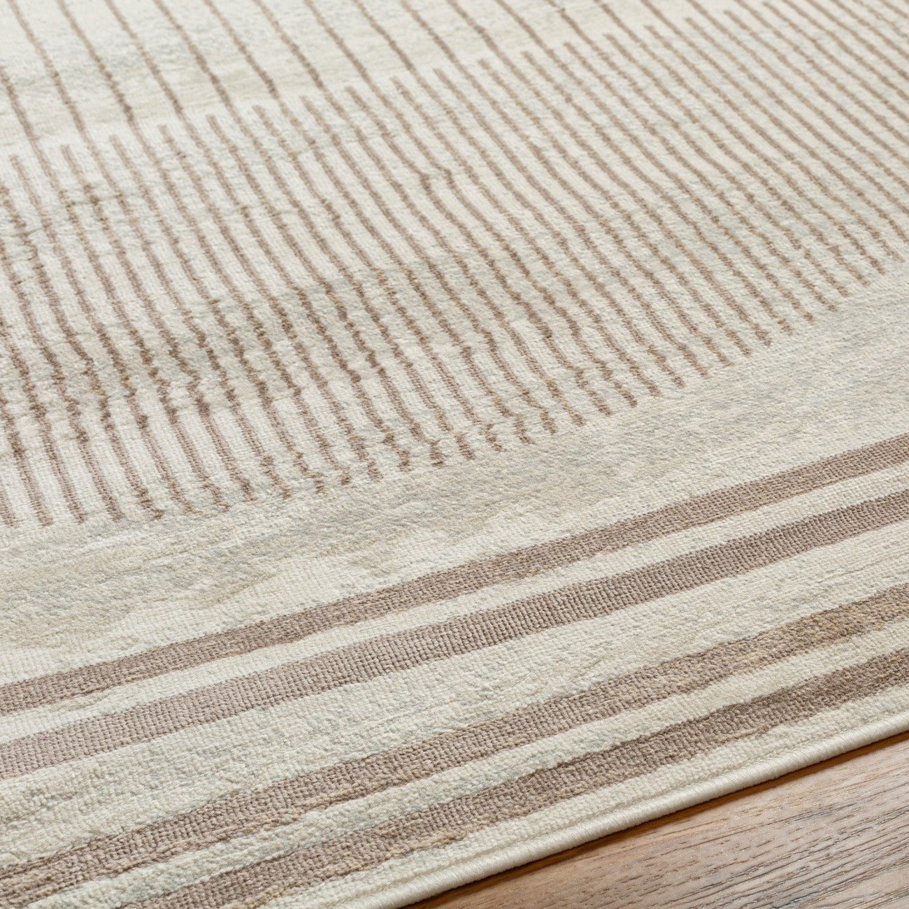 ENSO Scandi Geometric Light Brown Area Rug Texture