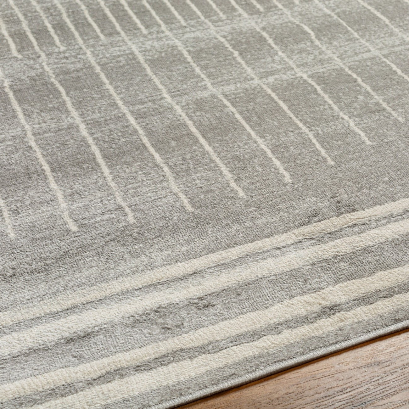 ENSO Scandi Geometric Medium Grey Area Rug Texture