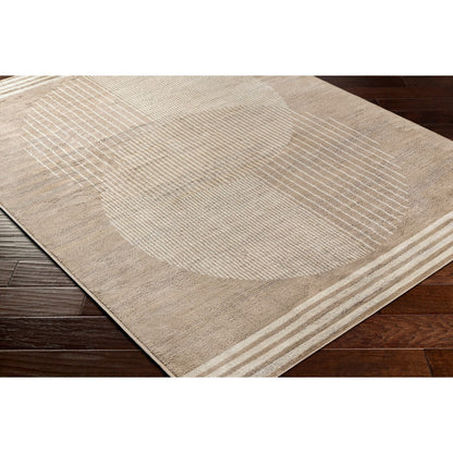 ENSO2 Scandi Geometric Brown Area Rug Corner
