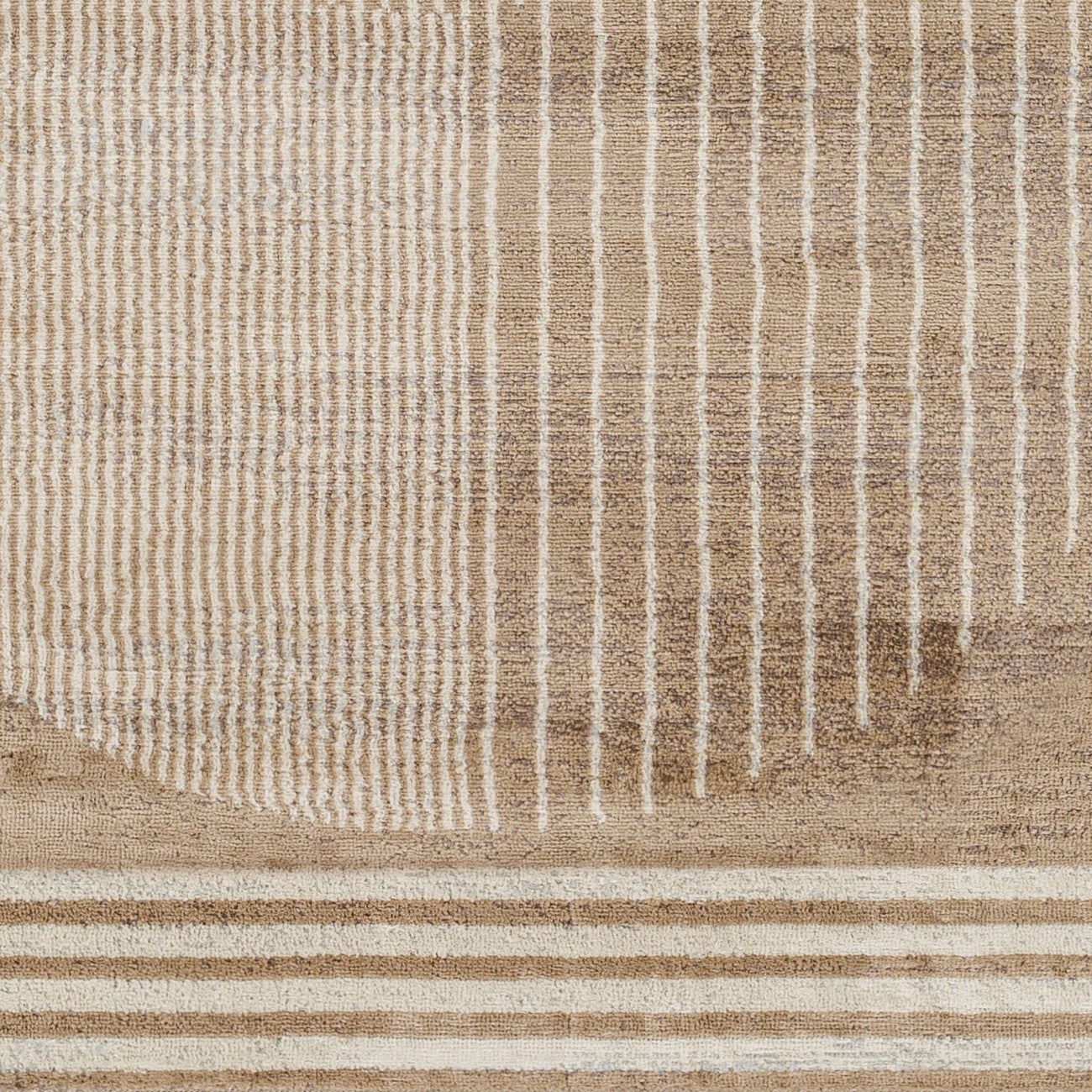 ENSO2 Scandi Geometric Brown Area Rug Swatch