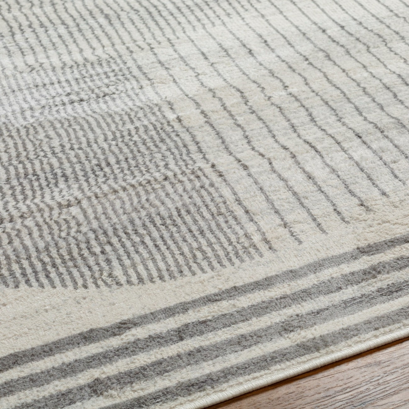 ENSO2 Scandi Geometric Grey Area Rug Texture