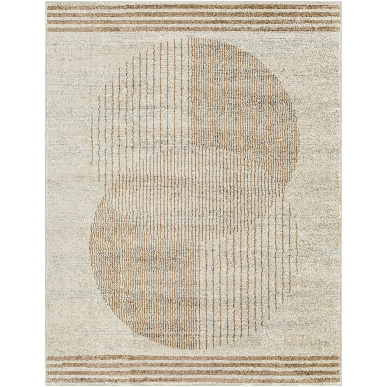 ENSO2 Scandi Geometric Light Brown Area Rug