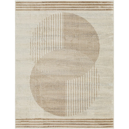 ENSO2 Scandi Geometric Light Brown Area Rug