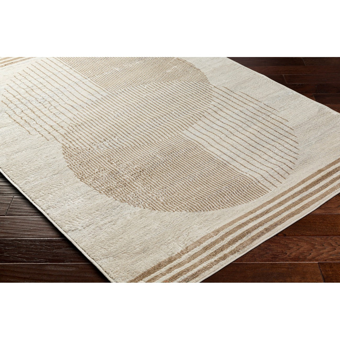 ENSO2 Scandi Geometric Light Brown Area Rug