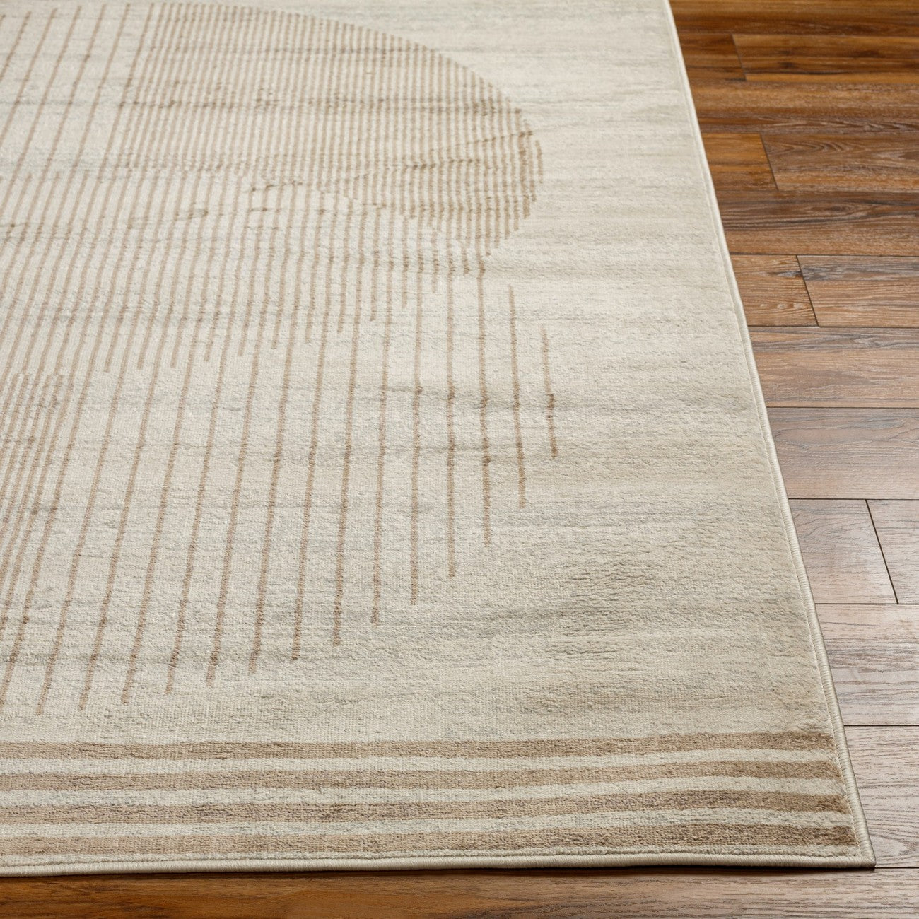 ENSO2 Scandi Geometric Light Brown Area Rug