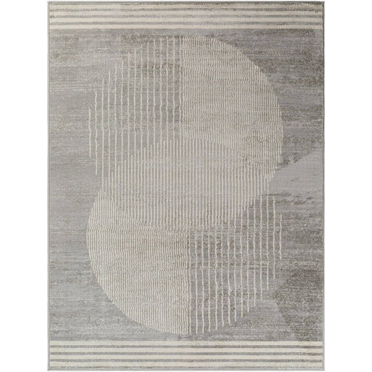 ENSO2 Scandi Geometric Light Grey Area Rug