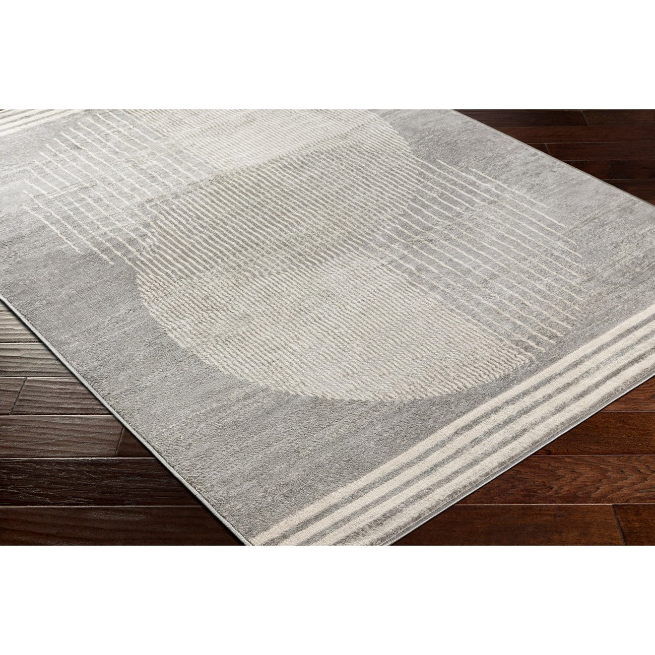 ENSO2 Scandi Geometric Light Grey Area Rug