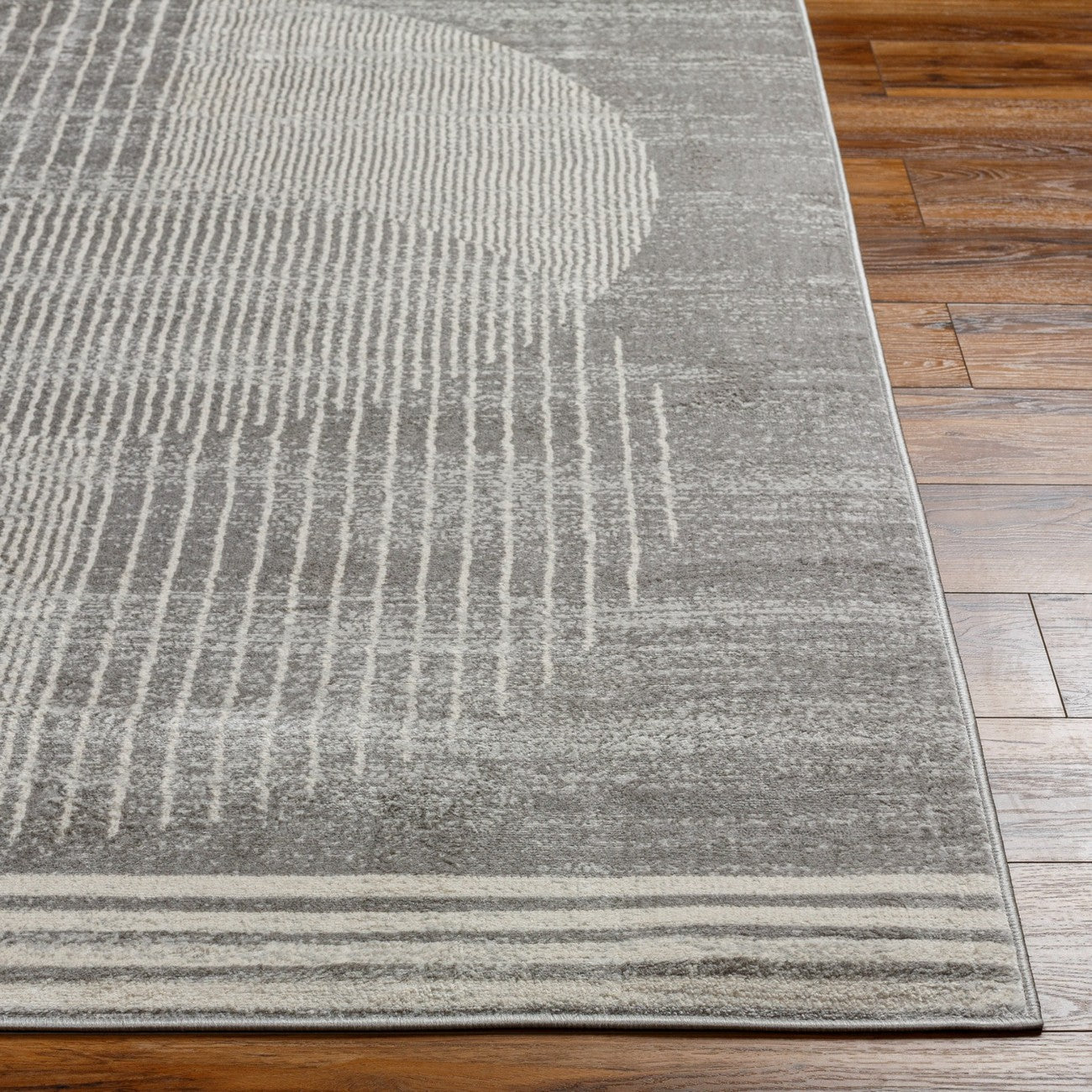 ENSO2 Scandi Geometric Light Grey Area Rug