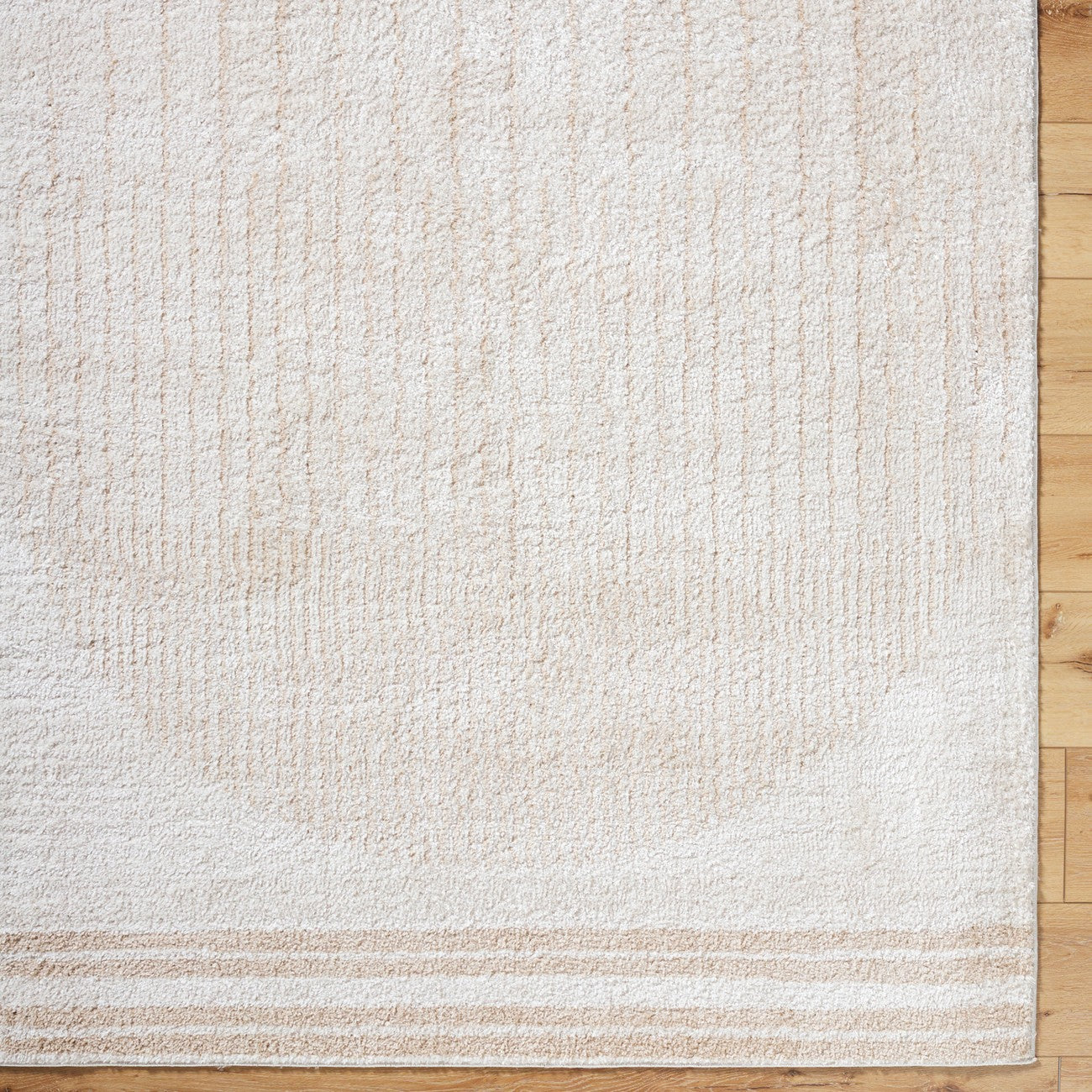 ENSO3 Machine Washable Modern Shaggy Beige Area Rug Overhead