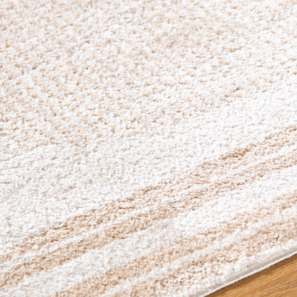 ENSO3 Machine Washable Modern Shaggy Beige Area Rug Texture
