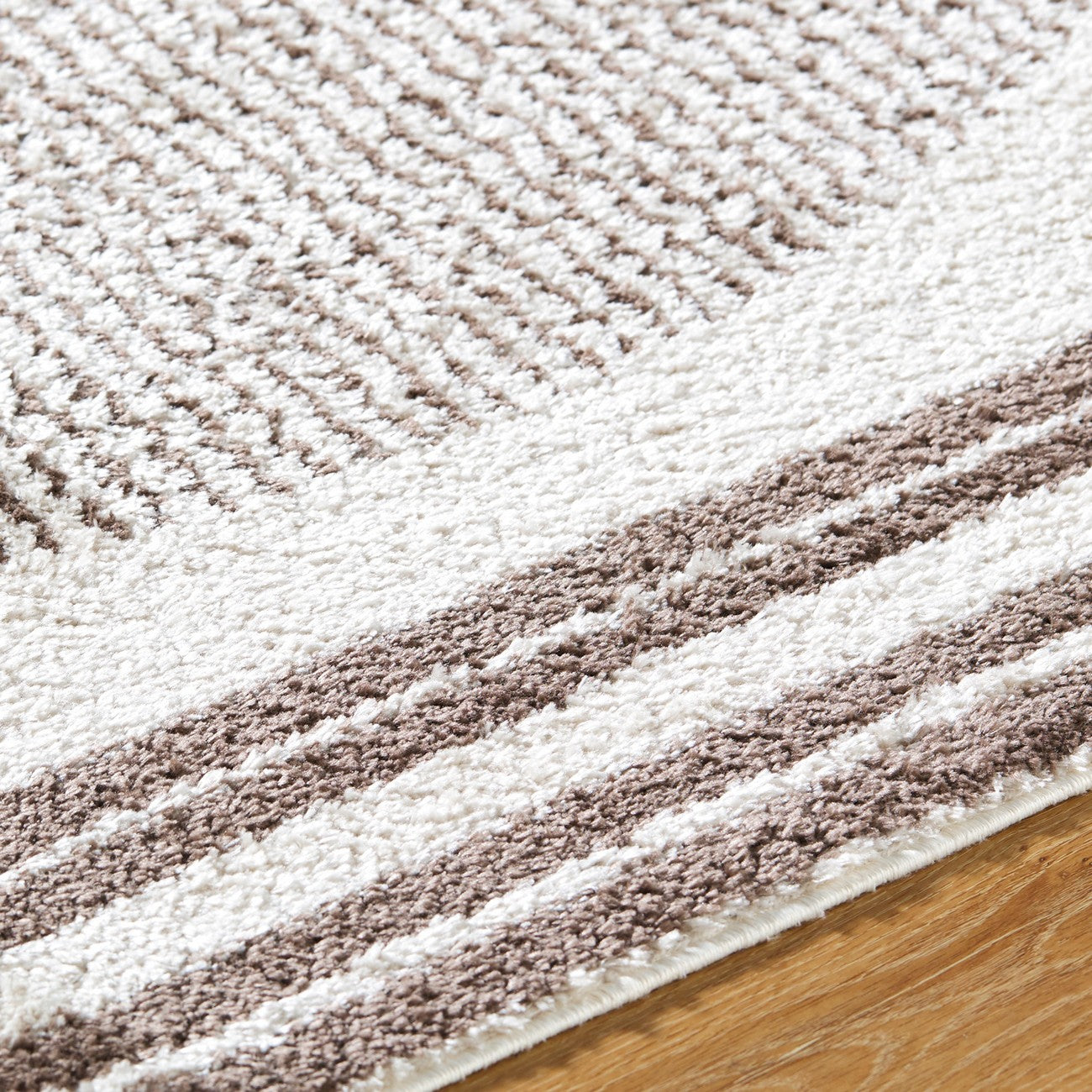 ENSO3 Machine Washable Modern Shaggy Dark Brown Area Rug