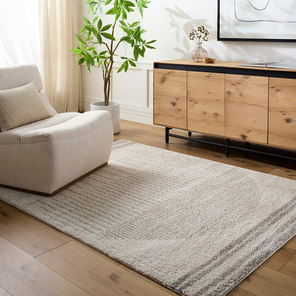 ENSO3 Machine Washable Modern Shaggy Medium Grey Area Rug Roomscene
