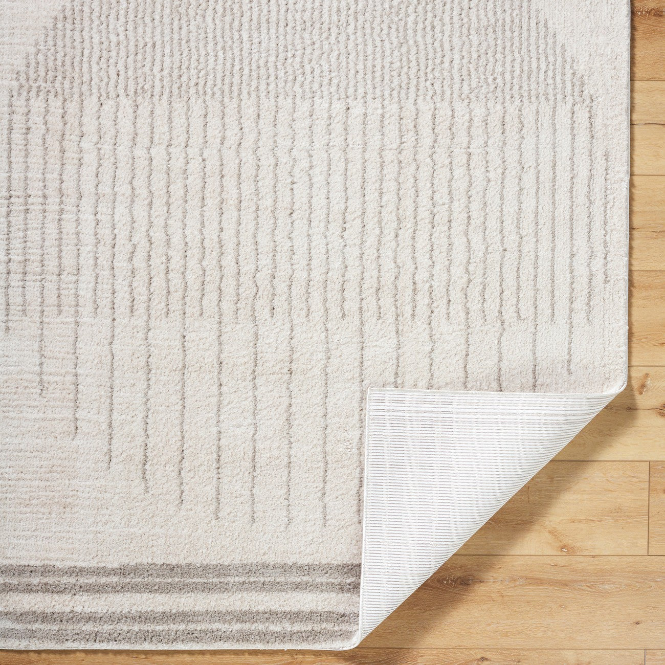 ENSO3 Machine Washable Modern Shaggy Medium Grey Area Rug Fold
