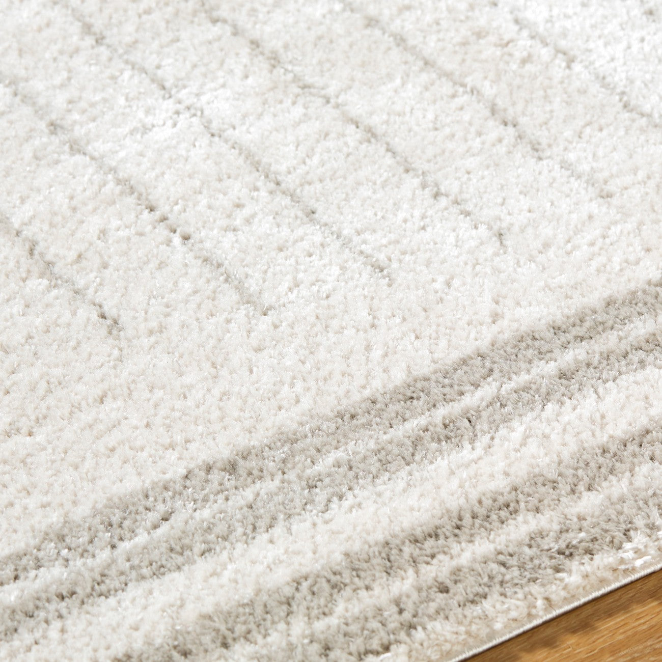 ENSO3 Machine Washable Modern Shaggy Medium Grey Area Rug Texture
