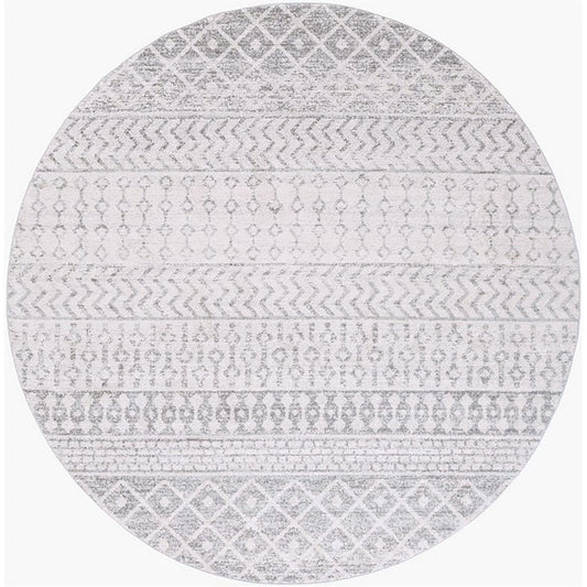 MILA Scandi Geometric Light Grey/White Area Rug Flat