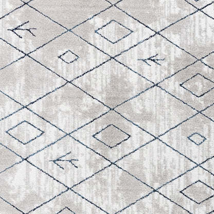 FABIA Berber Modern Blue Area Rug Swatch
