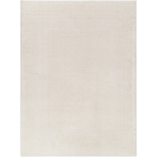 AMBRE Scandi Modern High Pile Ivory/Off-White Area Rug Flat