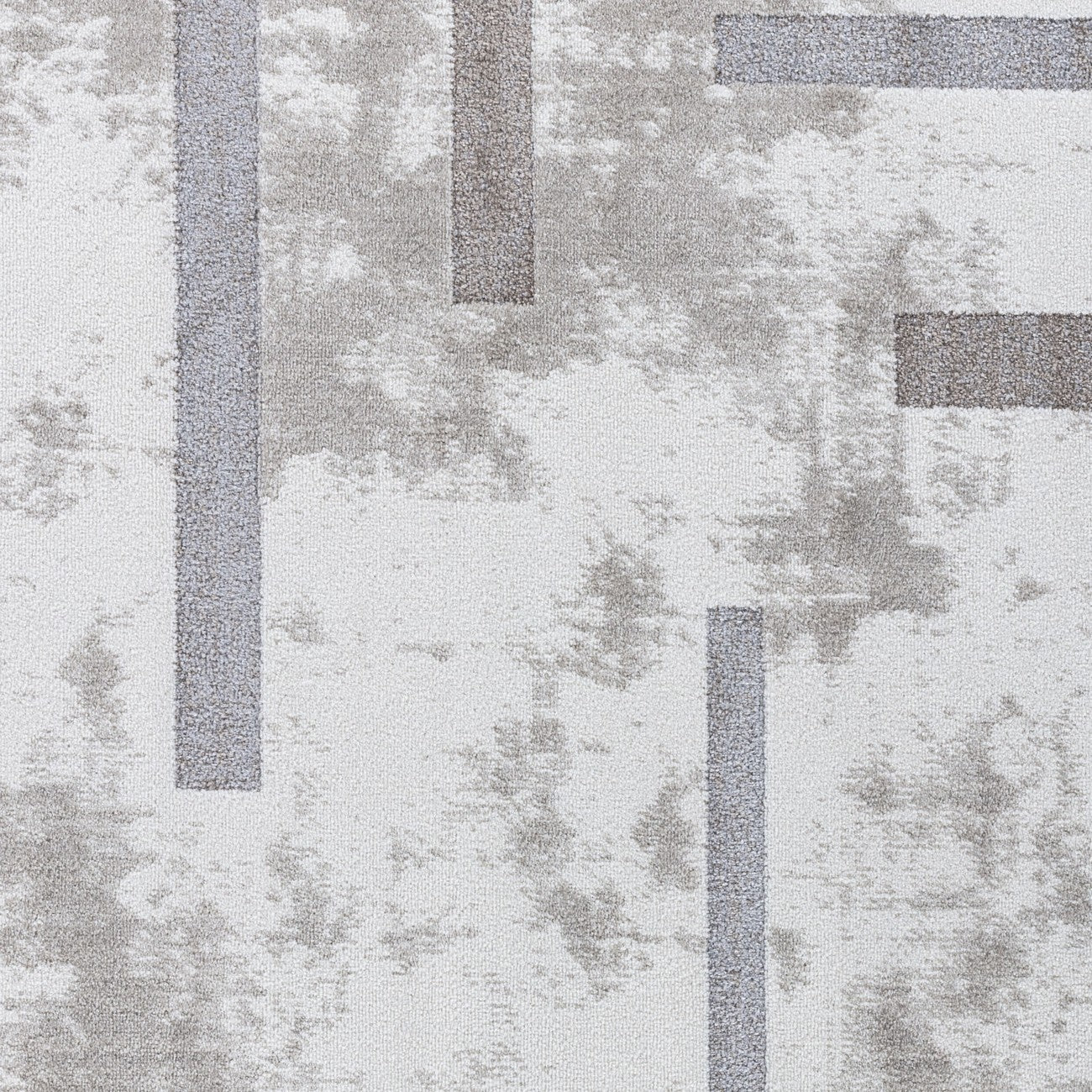 GABBY Scandi Modern White/Grey Area Rug Swatch