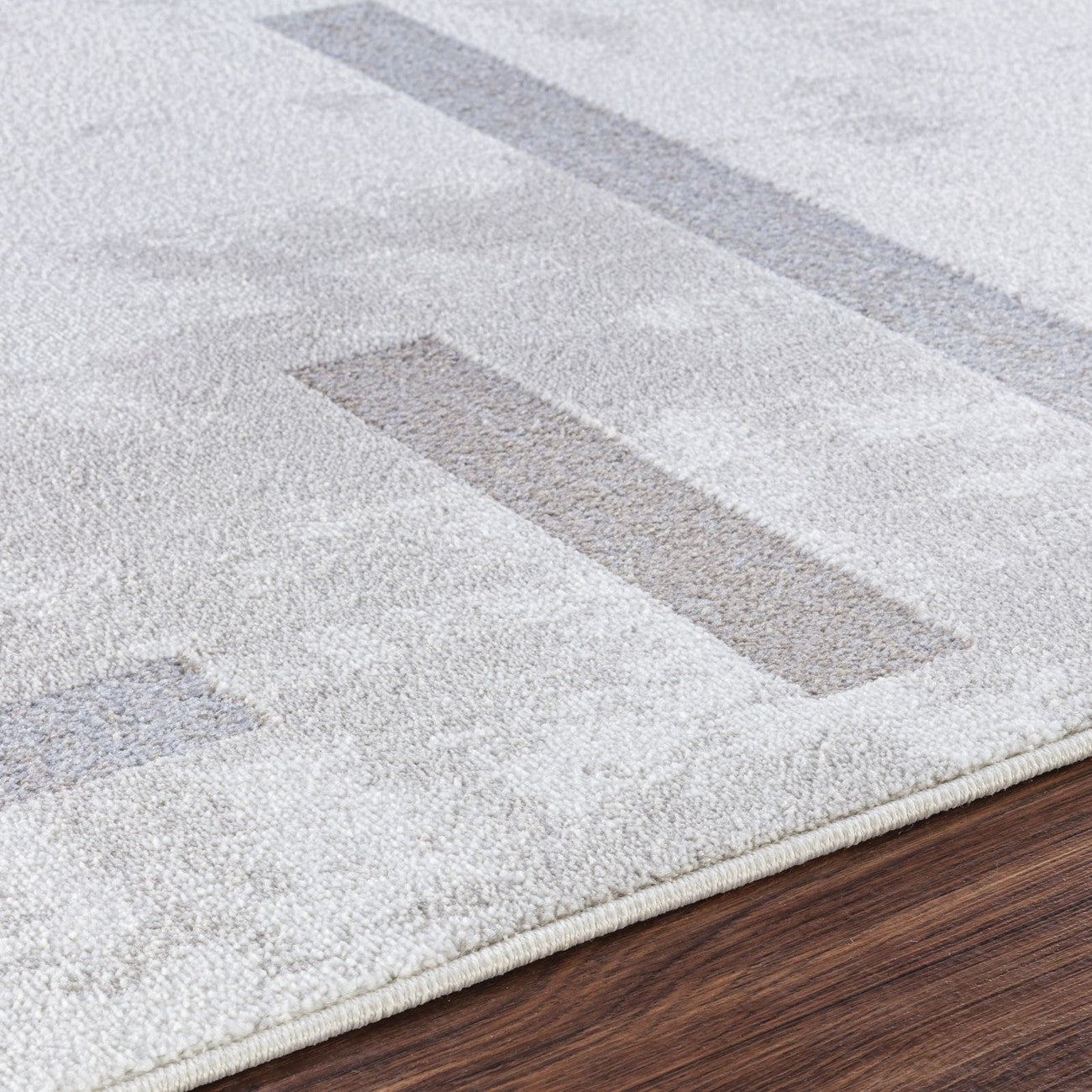 GABBY Scandi Modern White/Grey Area Rug Texture