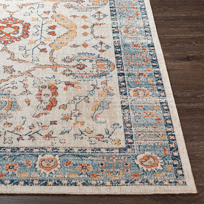 GALILEA Indoor & Outdoor Traditional Boho Burnt Orange Area Rug Front