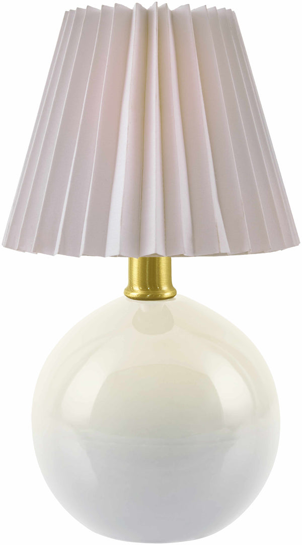 Granjenal Shiny White Ceramic Table Lamp