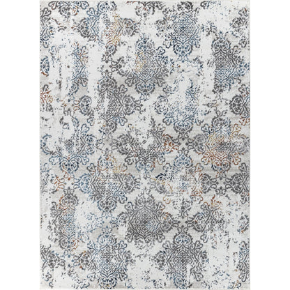 HARU Vintage Traditional Oriental Boho Blue/Orange Area Rug