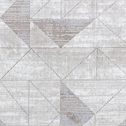 HAVEN Scandi Geometric White/Grey Area Rug Swatch