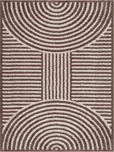 Allard Brown Washable Area Rug