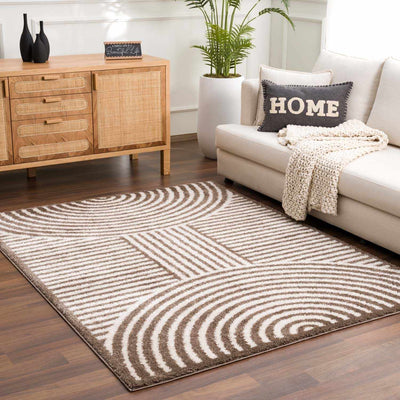 Allard Brown Washable Area Rug