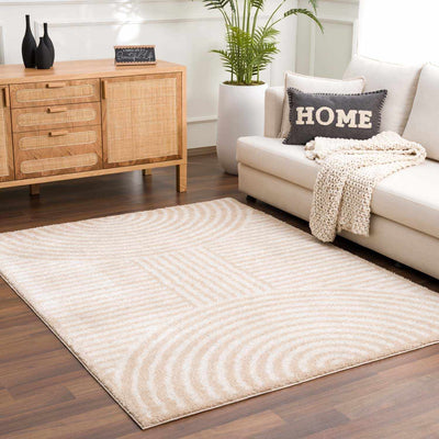 Allard Beige Washable Area Rug