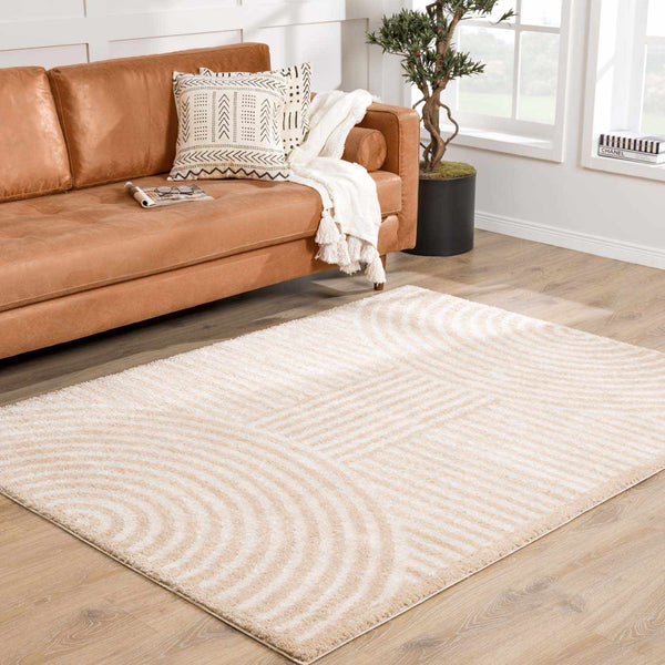 Allard Beige Washable Area Rug