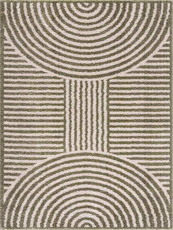 Allard Green Washable Area Rug