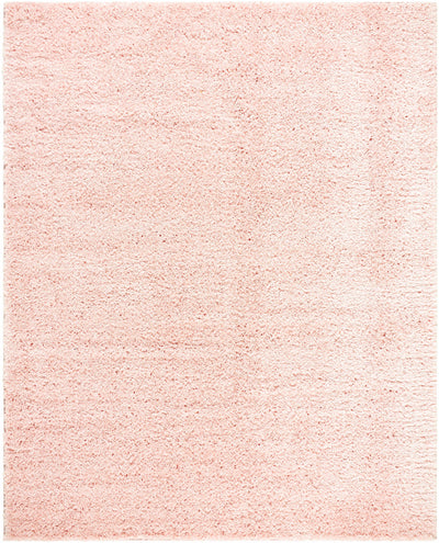 Faina Solid Pink Shag Rug Washable