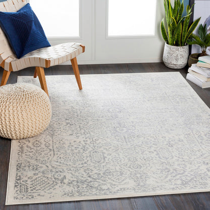 HINDAH Vintage Traditional Oriental Boho Medium Grey Area Rug