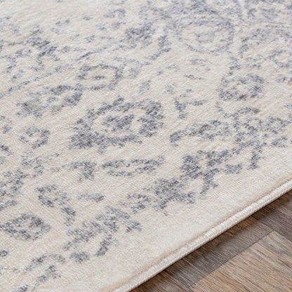 HINDAH Vintage Traditional Oriental Boho Medium Grey Area Rug