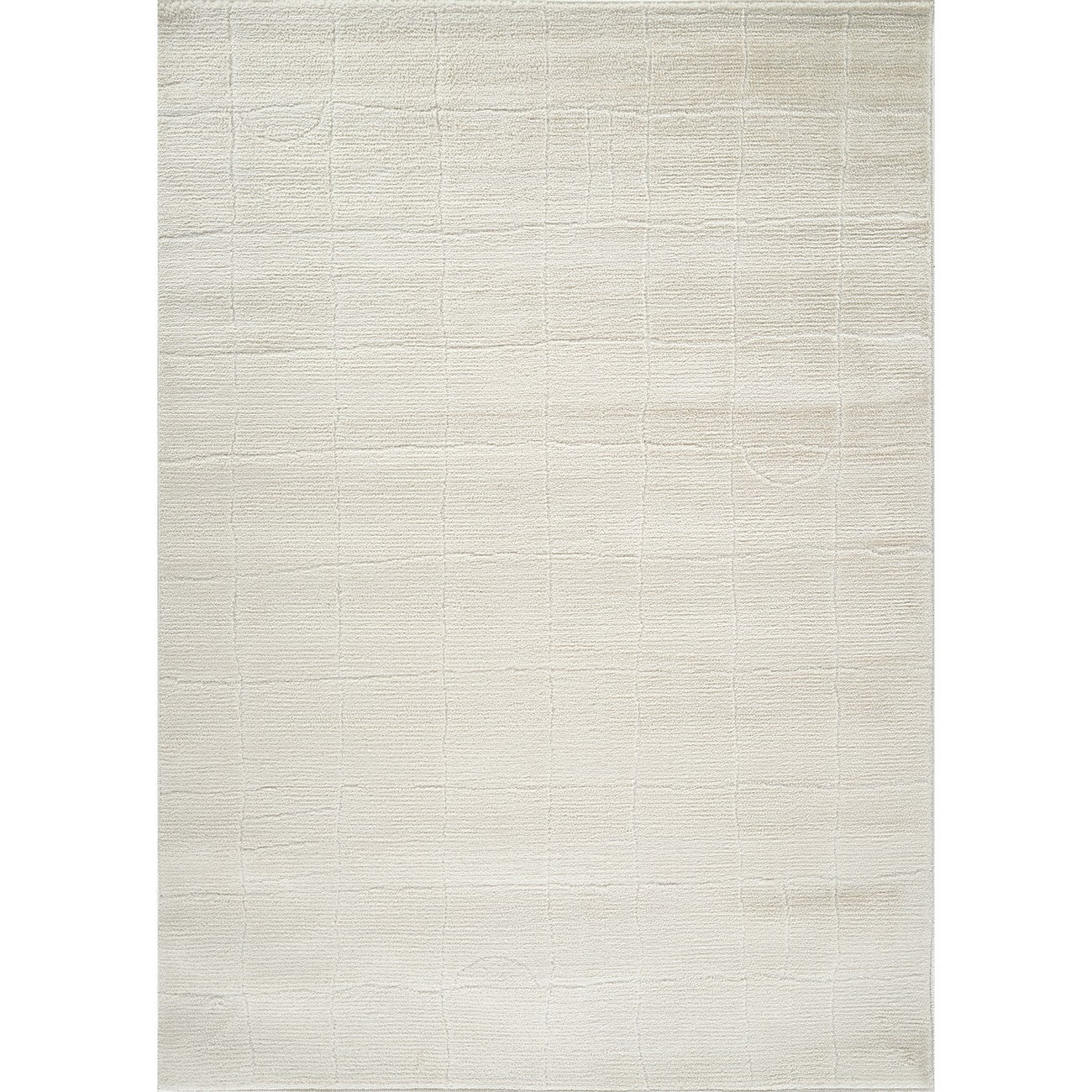 HOPE Scandi Modern High Pile Ivory/Off-White Area Rug Flat
