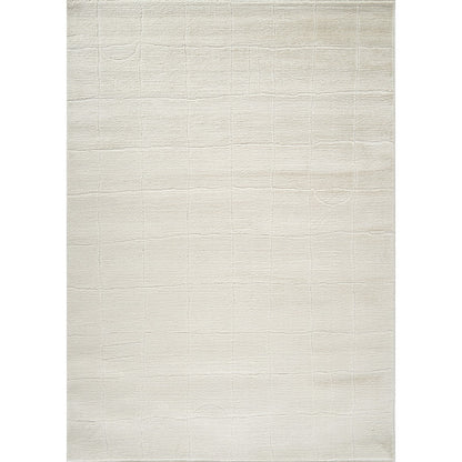 HOPE Scandi Modern High Pile Ivory/Off-White Area Rug Flat