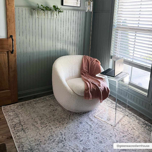 INDIGO Machine Washable Traditional Boho Blush Area Rug