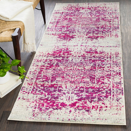 JULIETTE Vintage Traditional Oriental Boho Burgundy Area Rug Roomscene