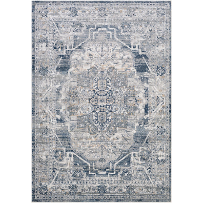 ISABELLA Vintage Traditional Oriental Boho Medium Grey Area Rug Flat