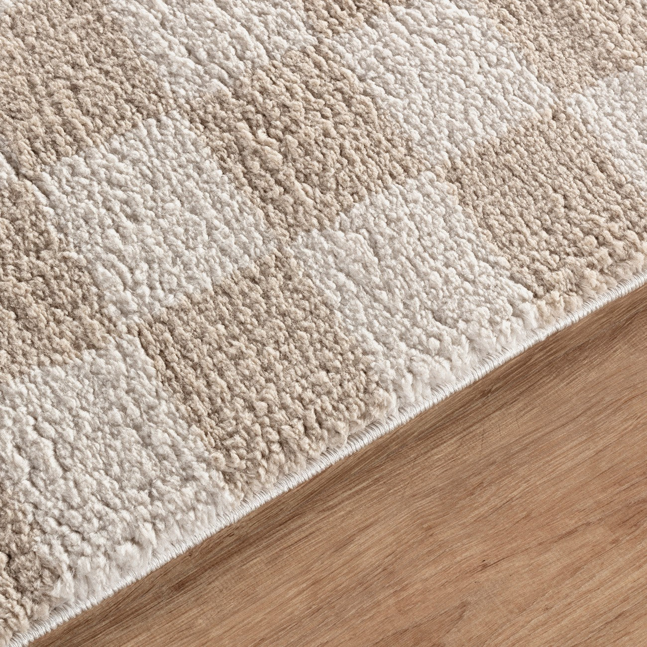 IZALINE Machine Washable Modern Shaggy Beige Area Rug Texture