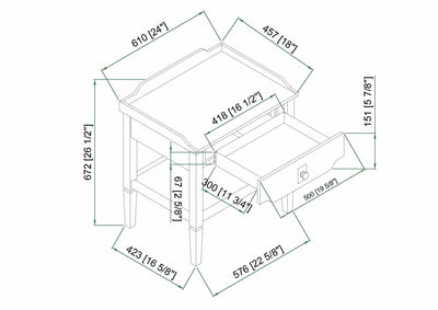 Jiangwakou End Table