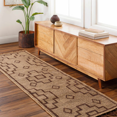 Jame Jute&Leather Rug with tassels