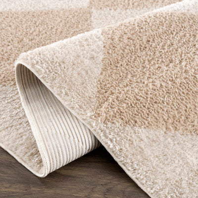 Arilla Beige Washable Diamond Area Rug