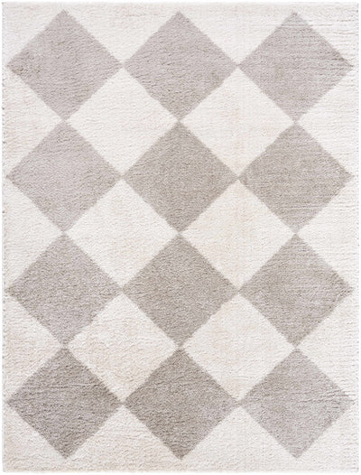 Arilla Gray Washable Diamond Area Rug